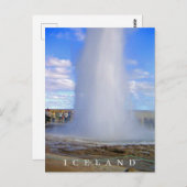 Carte postale Islande vue geyser (Devant / Derrière)