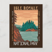 Carte Postale Isle Royale Parc national Lake Superior en difficu (Devant)