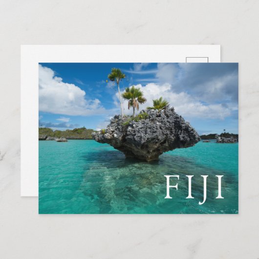 Carte Postale Islet De Champignons À Fidji (Devant / Derrière)