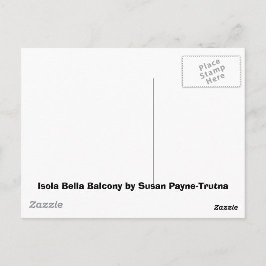 Carte Postale Isola Balcony (Dos)