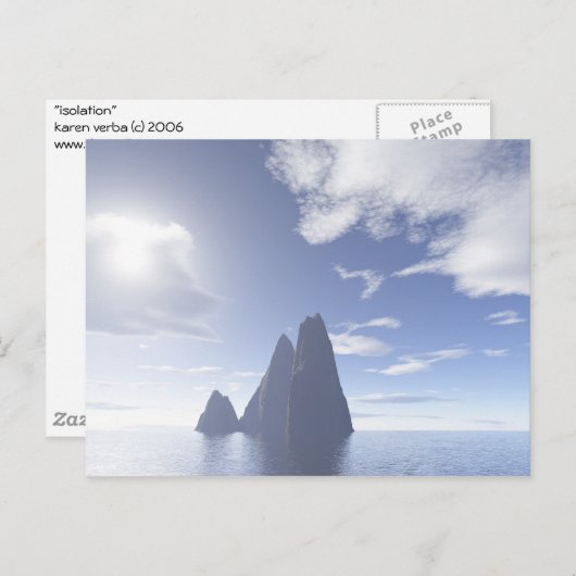 Carte Postale isolement (Devant / Derrière)