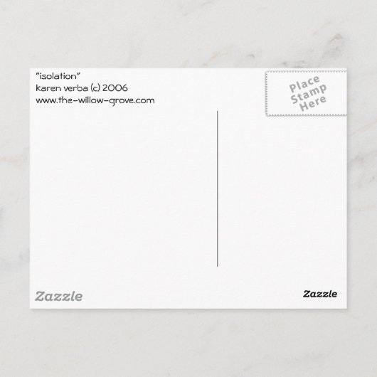 Carte Postale isolement (Dos)