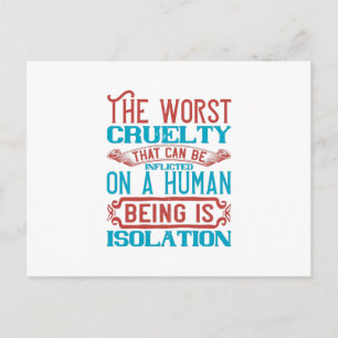Carte Postale Isolement de quarantaine Conscience de la couronne