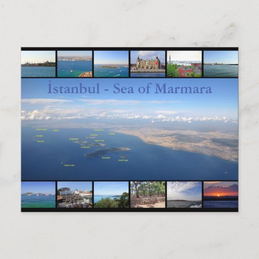 Carte Postale Istanbul - mer de Marmara avec prince Islands (Devant)