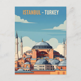 Carte Postale Istanbul Turkey with hagia Sophia and minarets