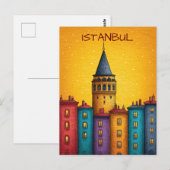 Carte Postale Istanbul Turkiye Travel (Devant / Derrière)