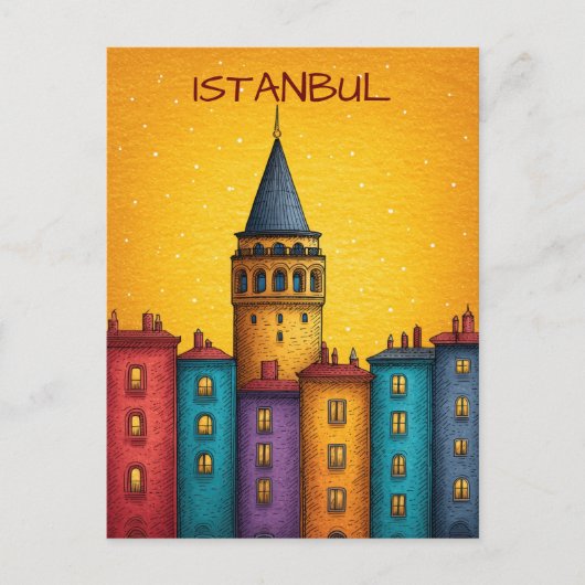 Carte Postale Istanbul Turkiye Travel (Devant)