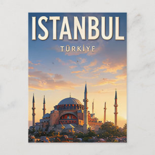Carte Postale 🕌 Istanbul Turquie Mosquée Bleue et vues sur le B