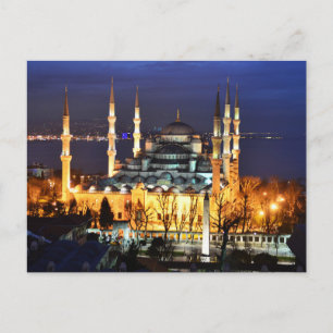 Carte Postale Istanbul Turquie Mosquée Bleue Photographie de nui