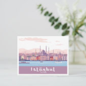 Carte Postale Istanbul Turquie Pastel Voyage Design (Debout devant)