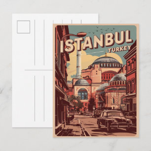 Carte Postale Istanbul turquie voyage souvenirs vintage cadeaux