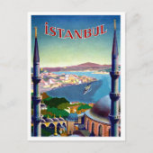 Carte Postale Istanbul, Turquie, vue panoramique sur la côte (Devant)
