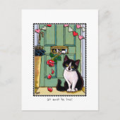 Carte Postale 'It must be love' Kitty Chat Custom (Devant)