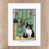 Carte Postale 'It must be love' Kitty Chat Custom