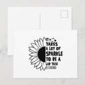 Carte Postale It Takes A Lot of Sparkle Laboratory Lab Tech (Devant / Derrière)