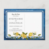 Carte postale Italia Blue Watercolor Lemon Savethe (Dos)