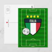 Carte Postale Italia Italie Football (Devant / Derrière)