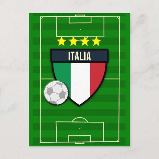 Carte Postale Italia Italie Football (Devant)