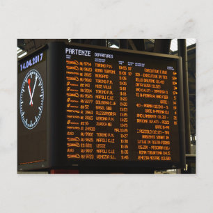 Carte Postale Italian Train Destinations - Milano Centrale