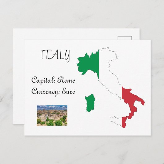 Carte Postale Italie (Devant / Derrière)
