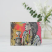 Carte Postale Italie Ancienne femme de mode Pompéi (Debout devant)