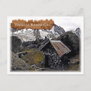 Carte Postale Italie - cabane alpine Bivacco Bontadini - Dolomit