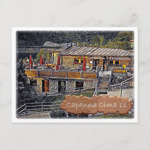 Carte Postale Italie - cabane alpine Capanna Cima 11 - Dolomiti