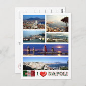 Carte Postale Italie - Campanie - Naples - I Love - (Devant / Derrière)