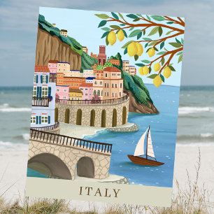 Carte Postale Italie Coast Holiday Travel Art Keepsaké