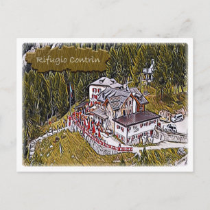 Carte Postale Italie - Contrin de hutte alpine - Dolomiti