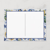 Carte Postale Italie Côte Amalfi bleu tuiles blanches citrons (Dos)