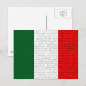 Carte Postale Italie Drapeau Peau de serpent (Devant / Derrière)