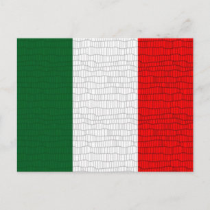 Carte Postale Italie Drapeau Peau de serpent