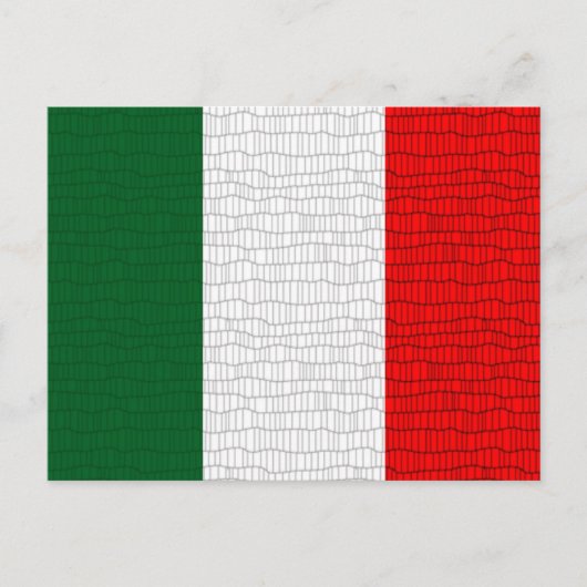 Carte Postale Italie Drapeau Peau de serpent (Devant)