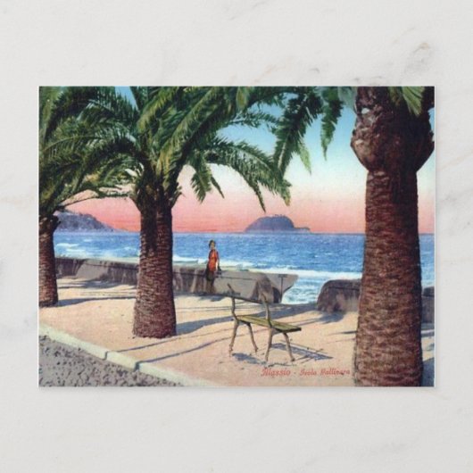 Carte Postale Italie, Esplanade Alassio (Devant)