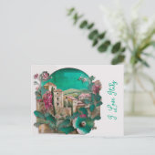 Carte Postale Italie florale rose (Debout devant)