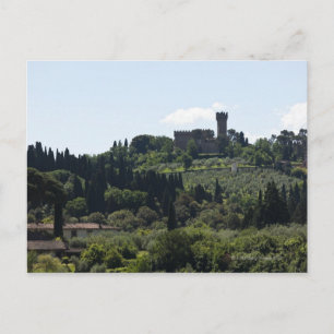 Carte Postale Italie, Florence, Château sur une colline