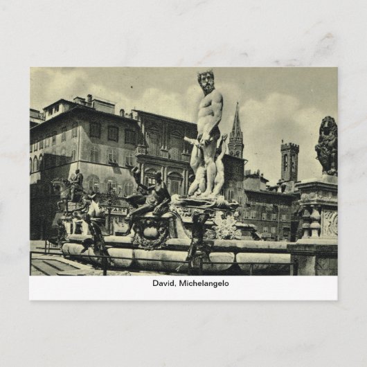 Carte Postale Italie, Florence, Florence, Florence, 1908, David, (Devant)