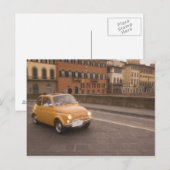 Carte Postale Italie, Florence. Le Rallye Fiat 800 traverse Arno (Devant / Derrière)