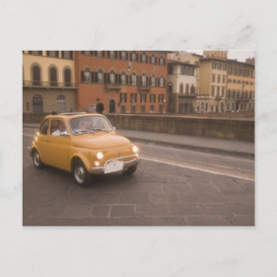 Carte Postale Italie, Florence. Le Rallye Fiat 800 traverse Arno