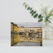 Carte Postale Italie, Florence, Réflexions sur le fleuve Arno (Debout devant)