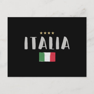 Carte Postale Italie Football Fan Shirt Drapeau
