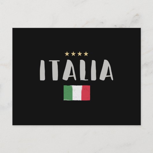 Carte Postale Italie Football Fan Shirt Drapeau (Devant)