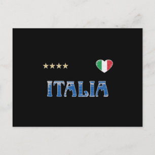 Carte Postale Italie Football Fan Shirt Drapeau