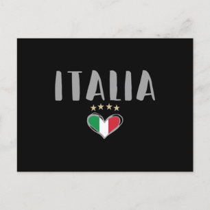 Carte Postale Italie Football Fan Shirt Drapeau