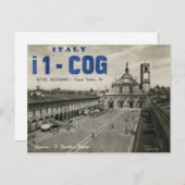 Carte postale Italie Ham Radio QSL Card (Devant / Derrière)