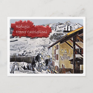 Carte Postale Italie - hutte alpine Ettore Castiglioni - Dolomit