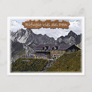 Carte Postale italie - hutte alpine Viel dal Pan - Dolomiti -