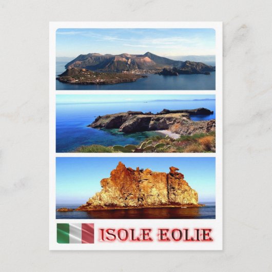 Carte Postale Italie - Îles Éoliennes - Mosaïque - (Devant)