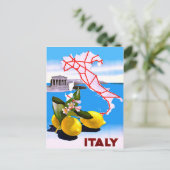 Carte Postale Italie Lemon Roman Temple Flower (Debout devant)